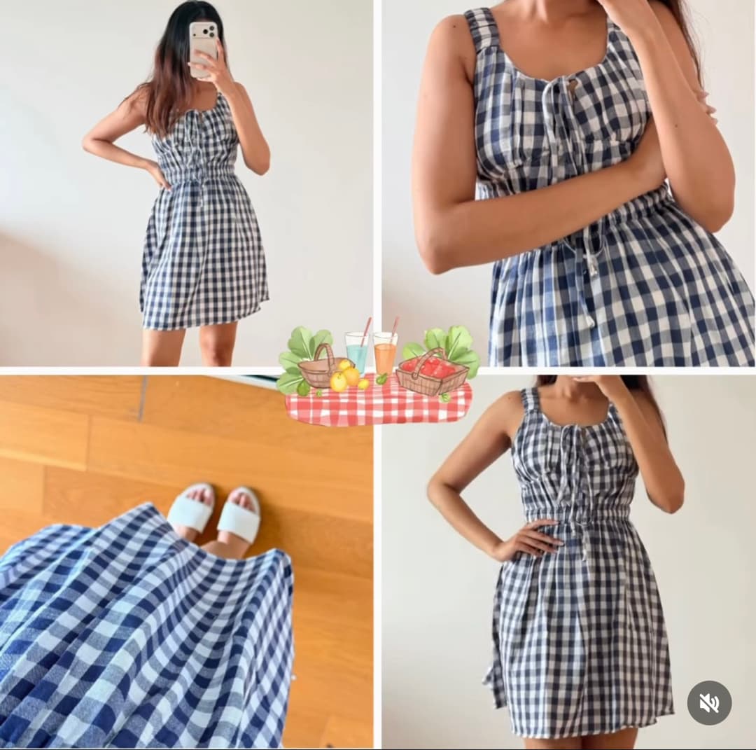 gingham dress - Bust 34
