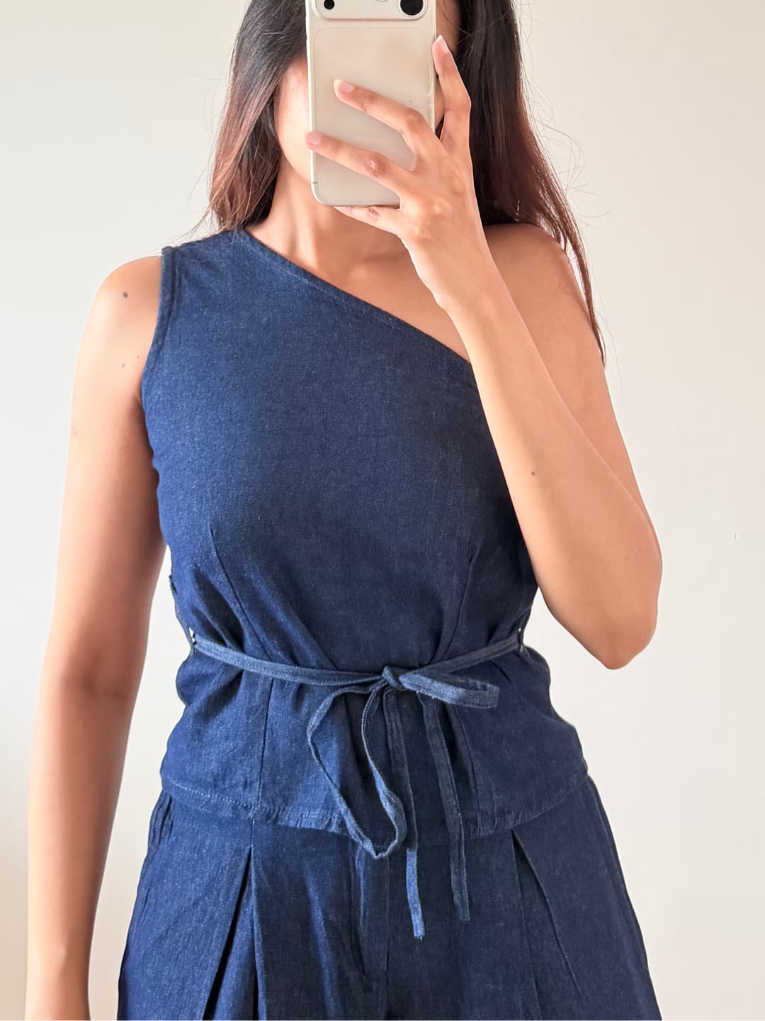 blue denim set - S (bust 33, waist 26)