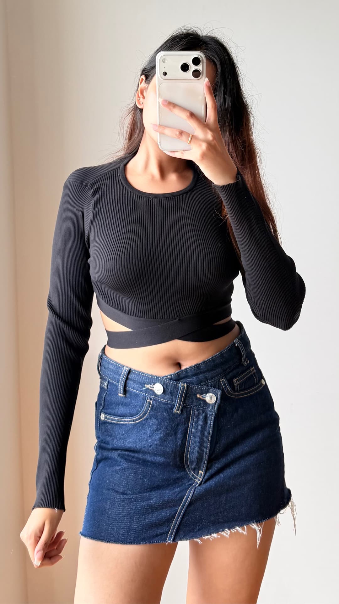 Black Criss Cross Jumper