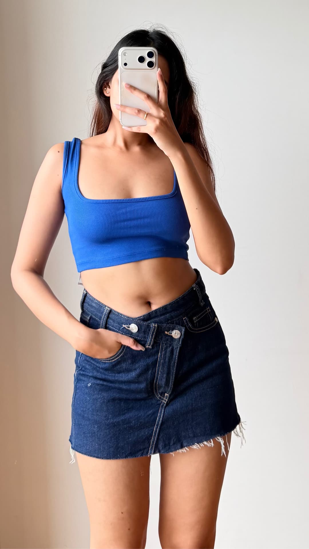 crop top - blue