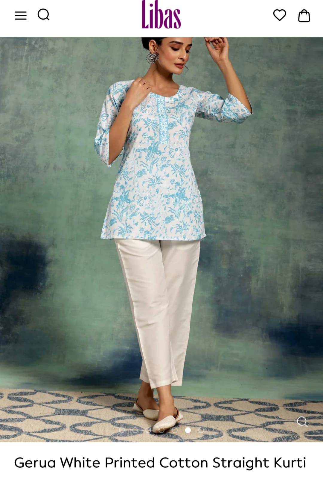 libas kurti - blue S