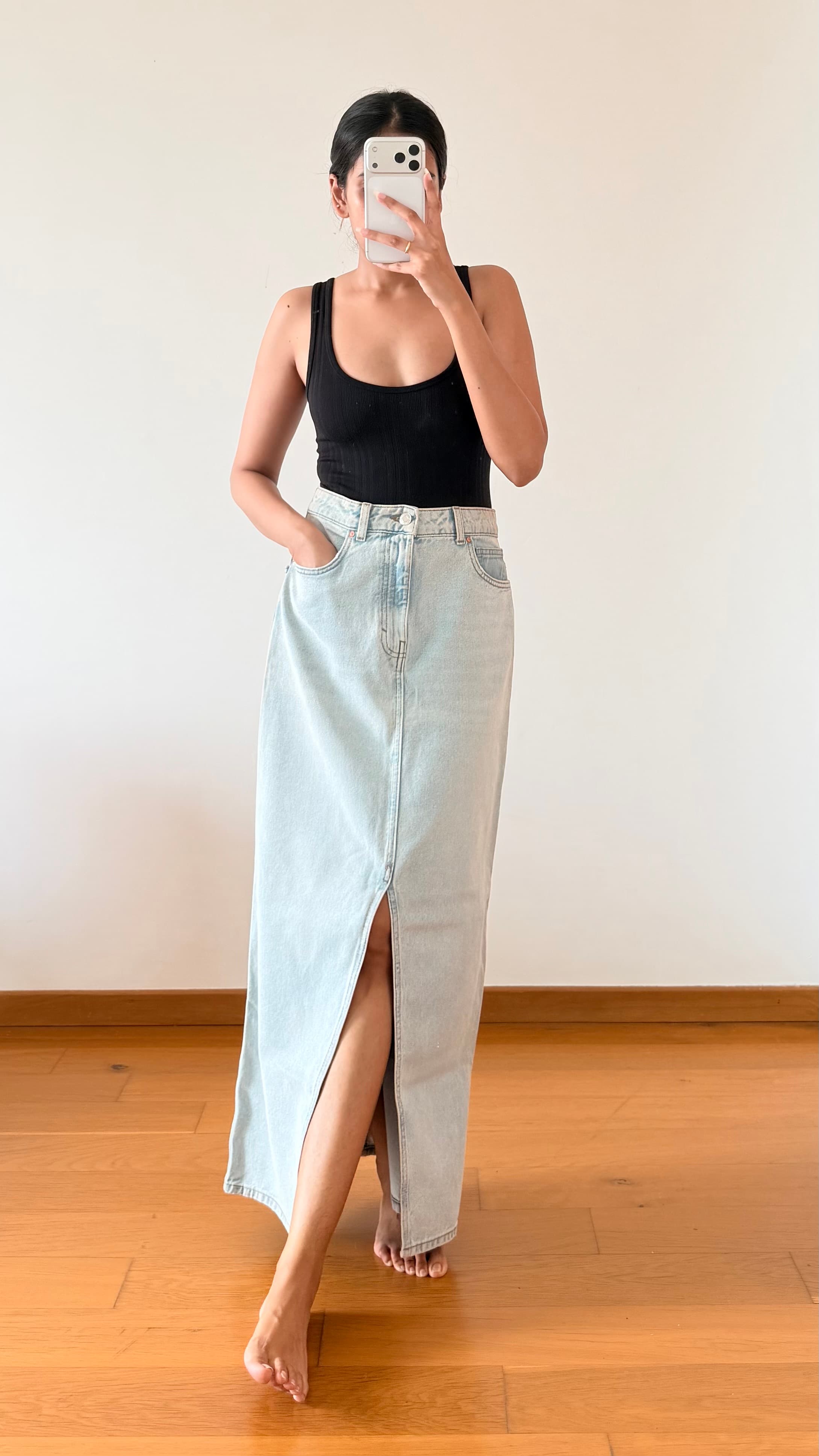Mango Denim Skirt - waist 28 — photo 3