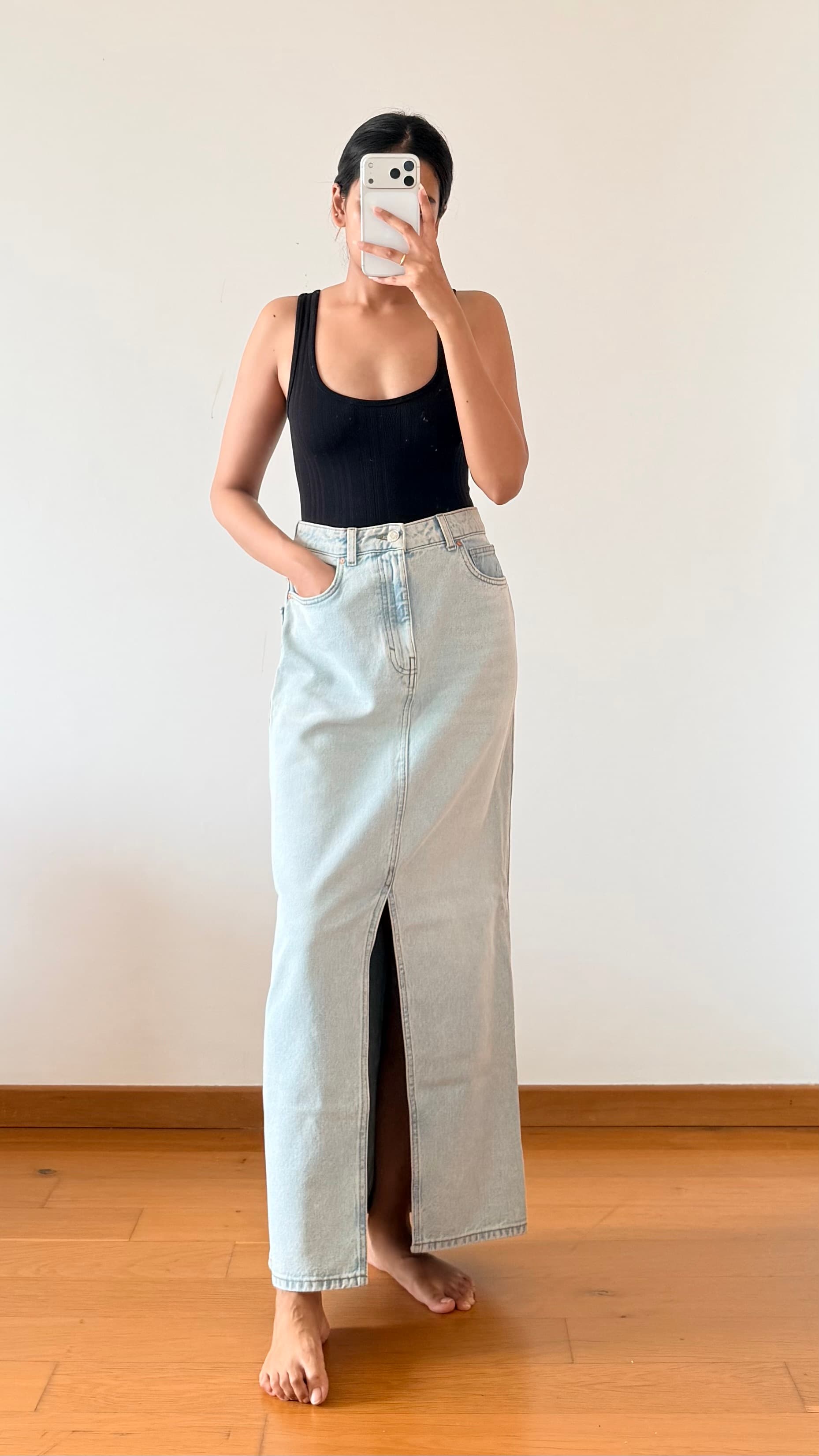 Mango Denim Skirt - waist 28 — photo 1