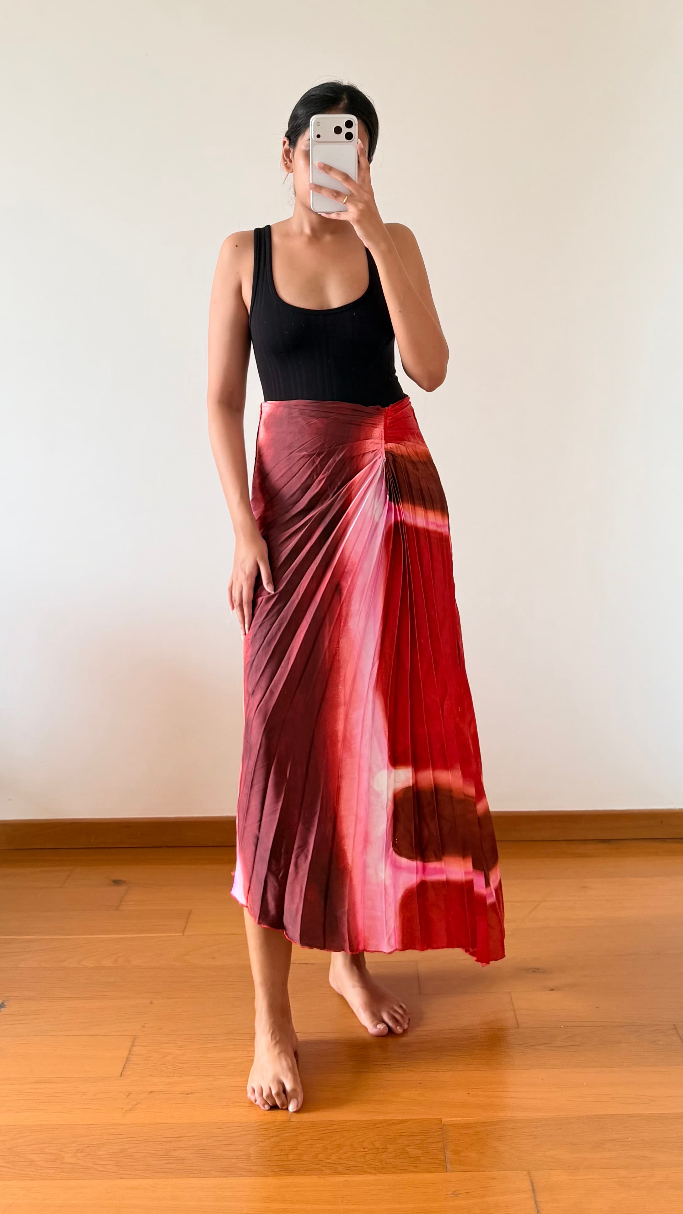Mango Red Skirt - waist 28 — photo 3