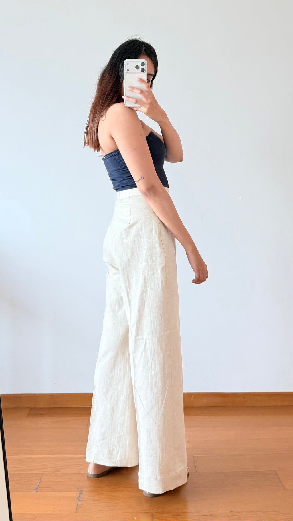 Beige Linen Pants