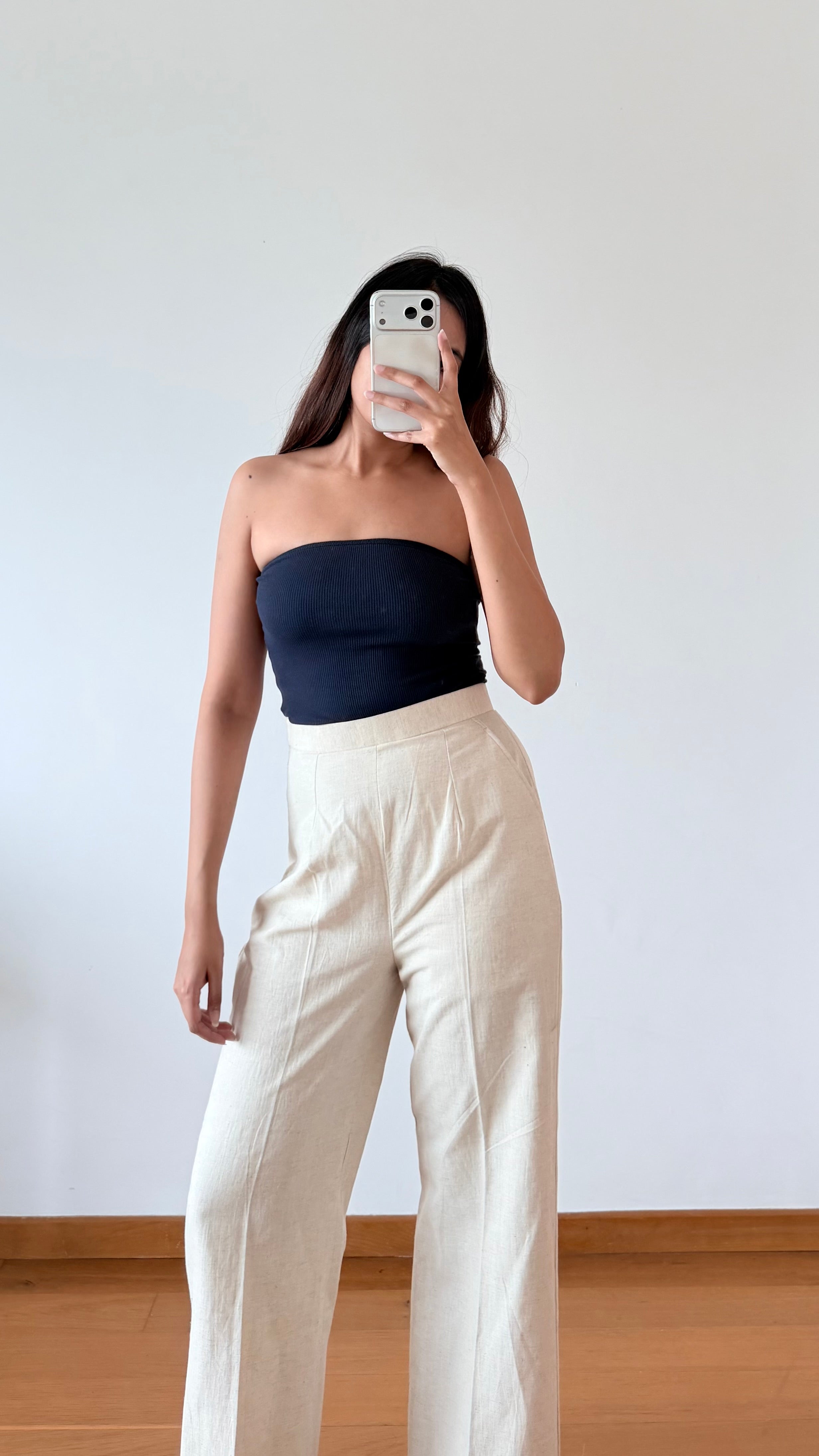 Beige Linen Pants