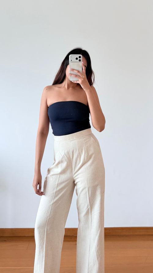 Beige Linen Pants